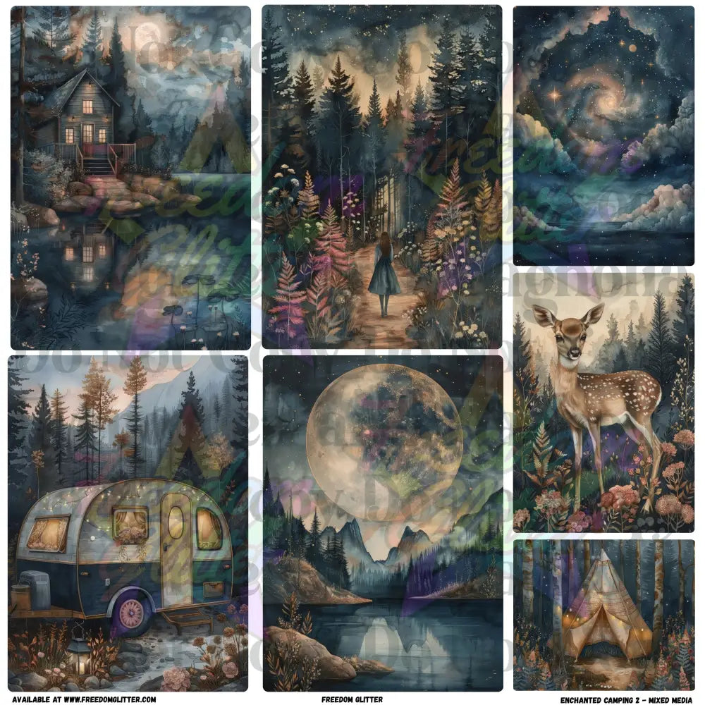 Mixed Image Sheet - Enchanted Camping 2 (Printed Vinyl)