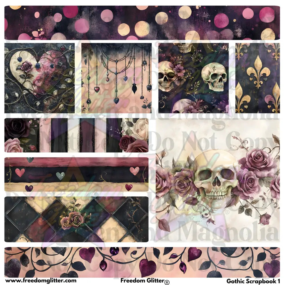Mixed Image Sheet - Gothic Scrapbook 1 (Printed Vinyl)