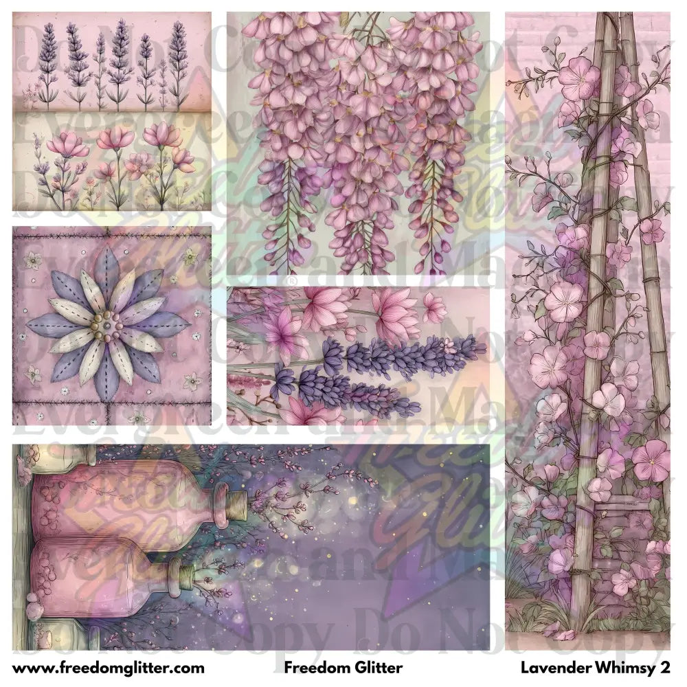 Mixed Image Sheet - Lavender Whimsy 2 (Printed Vinyl)