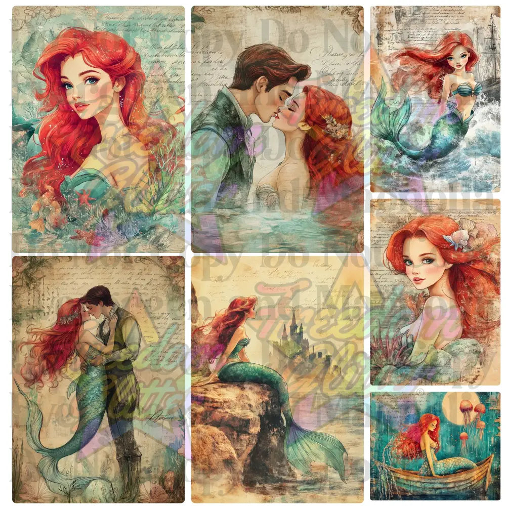 Mixed Image Sheet - Mermaid Princess (Printed Vinyl)