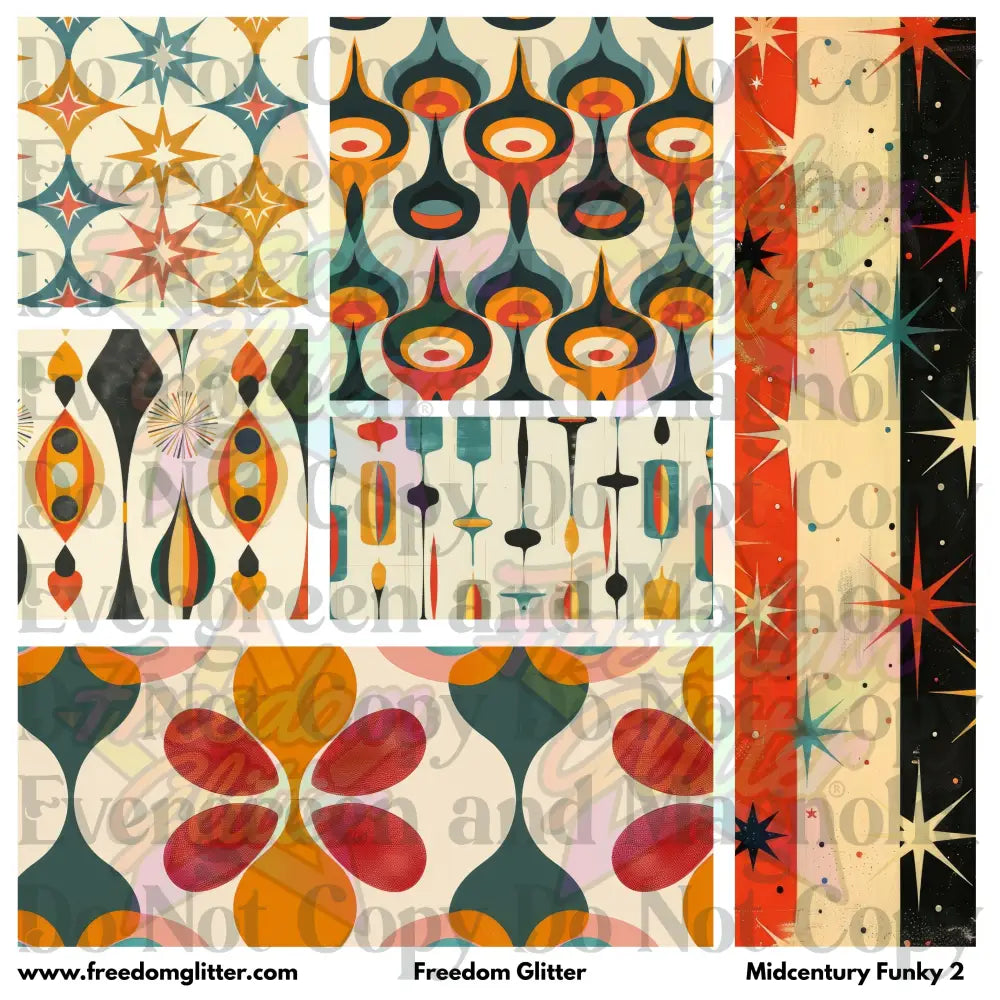 Mixed Image Sheet - Midcentury Funky 2 (Printed Vinyl)