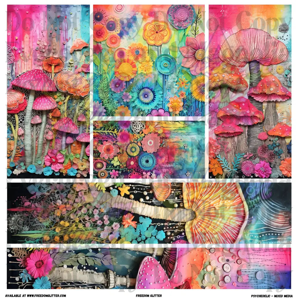 Mixed Image Sheet - Psychedelic (Printed Vinyl)