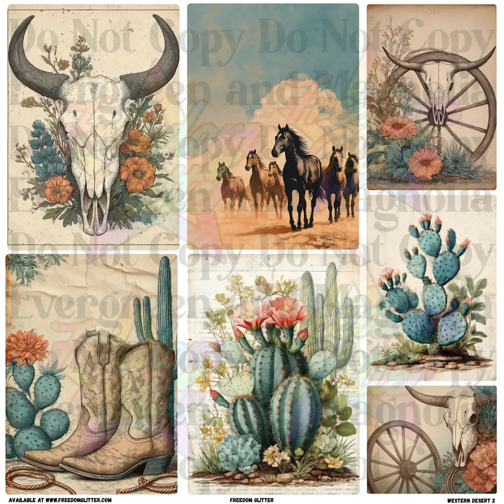 Mixed Image Sheet - Western Desert 2 (Printed Vinyl)
