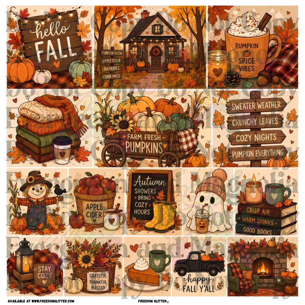 Mixed Image - Cute Fall 1 (Printed Vinyl)