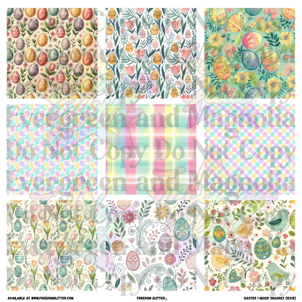 Mixed Squares - Easter 1 (Printed Vinyl)