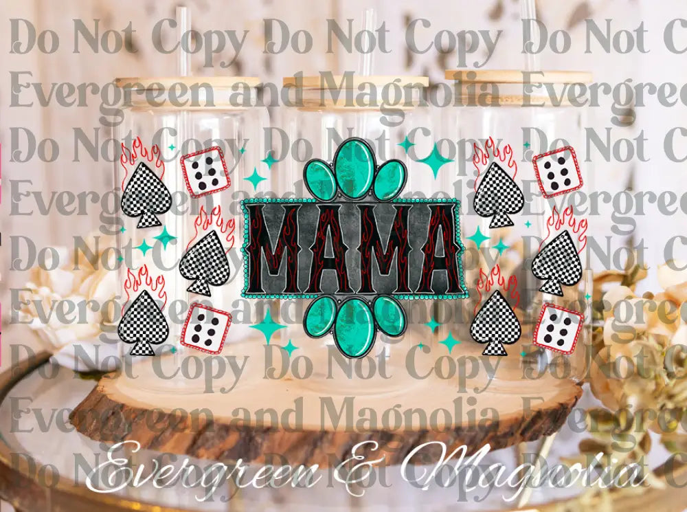 Mama wrap BWDD UV DTF print