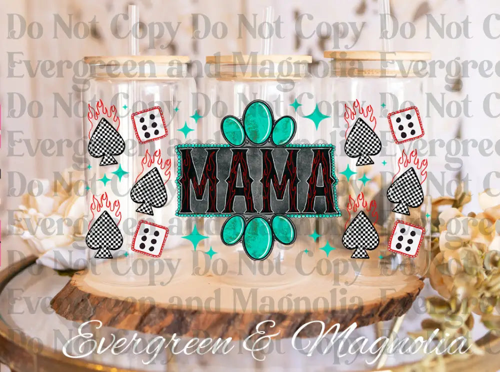 Mama wrap BWDD UV DTF print