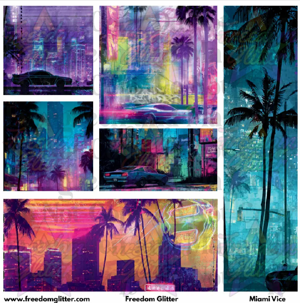 Mixed Image Sheet - Miami Vice (Printed Vinyl)