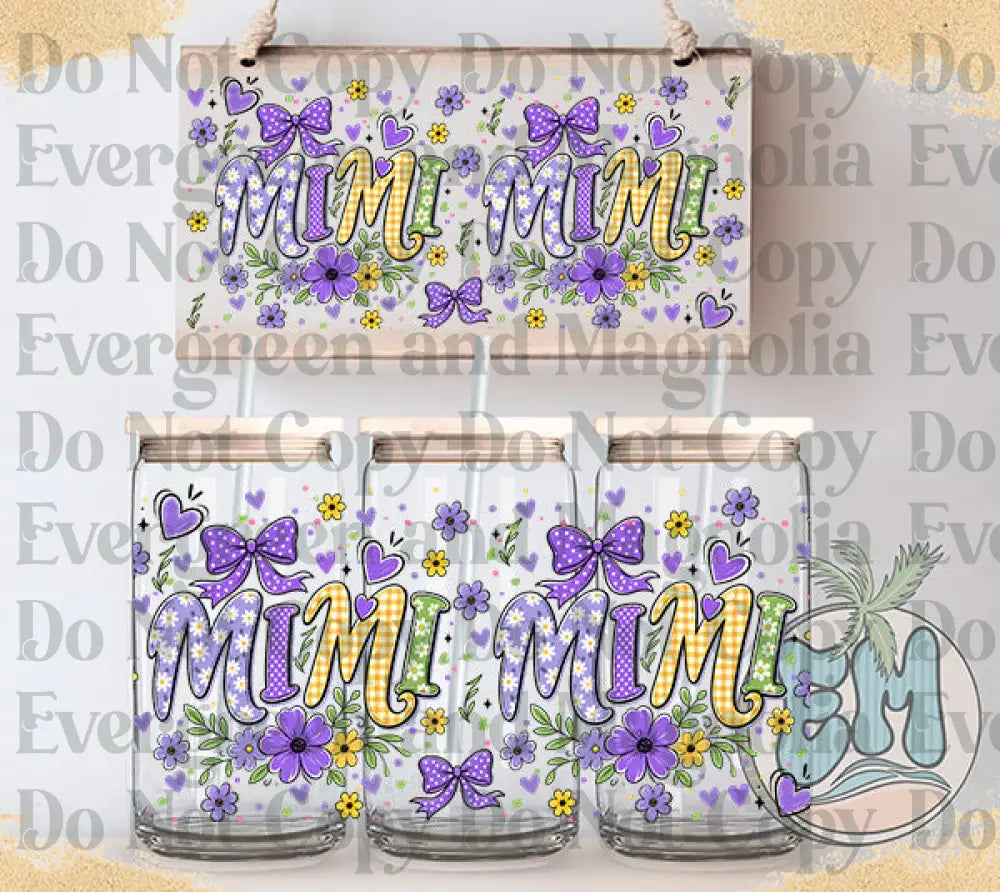 Mimi purple bows and flowers