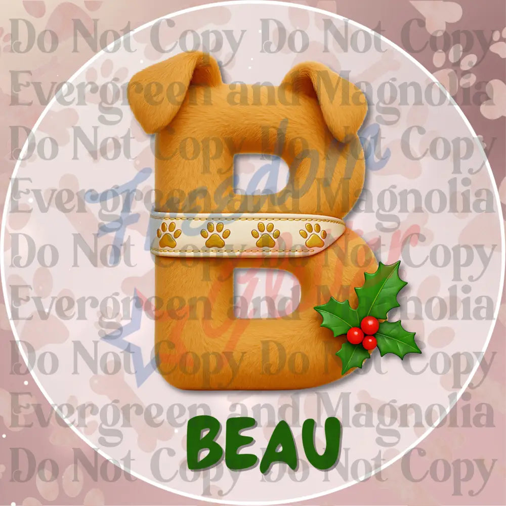 Customized Christmas Pet Gift Tags - Cute Dog Ears