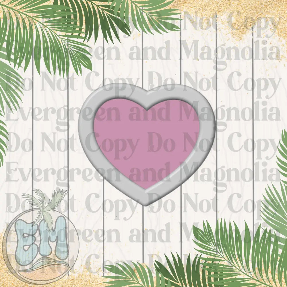 Pink and white heart