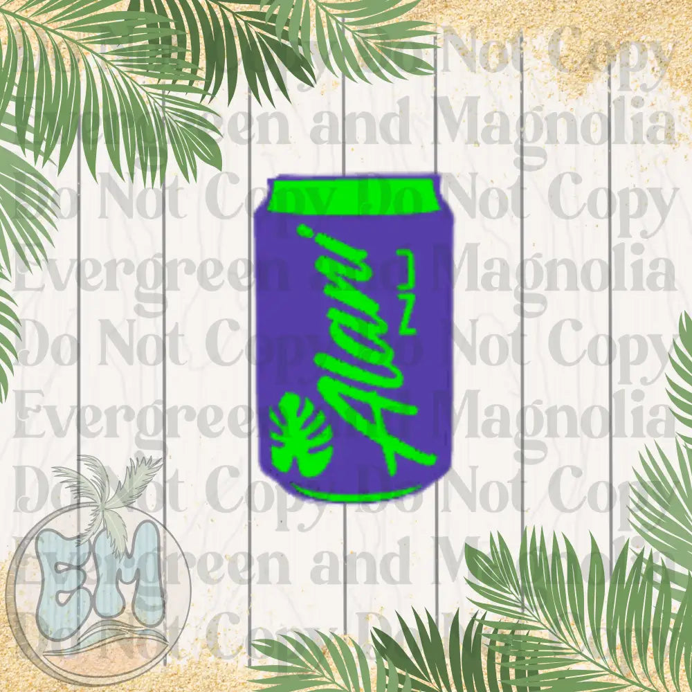 Purple and green energy drink