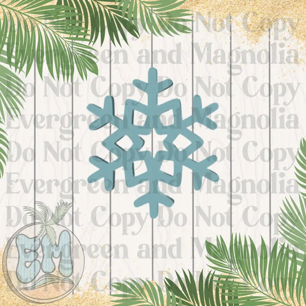 Blue snowflake