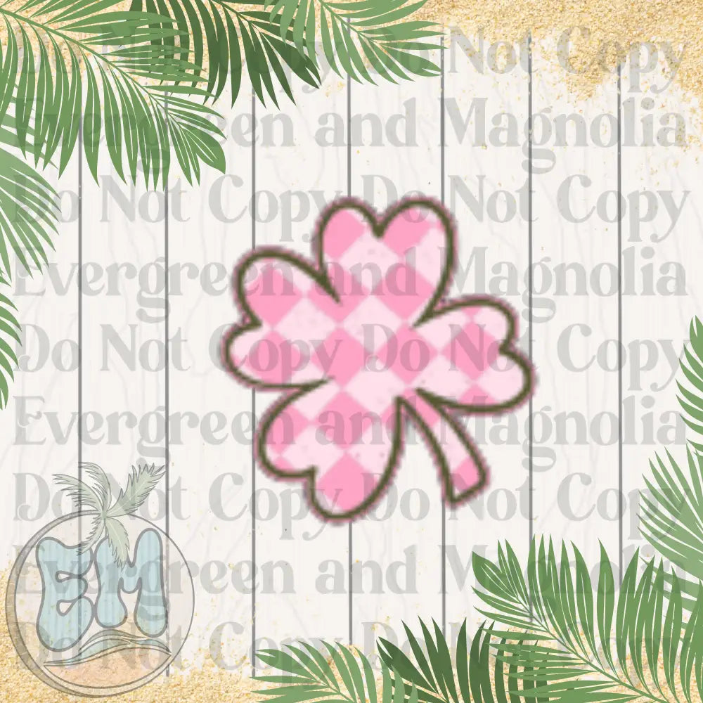 Pink checkered clover
