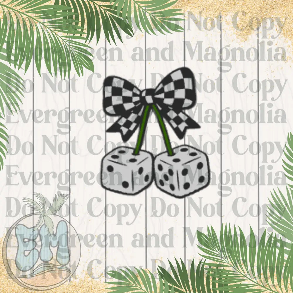 Checkered bow dice