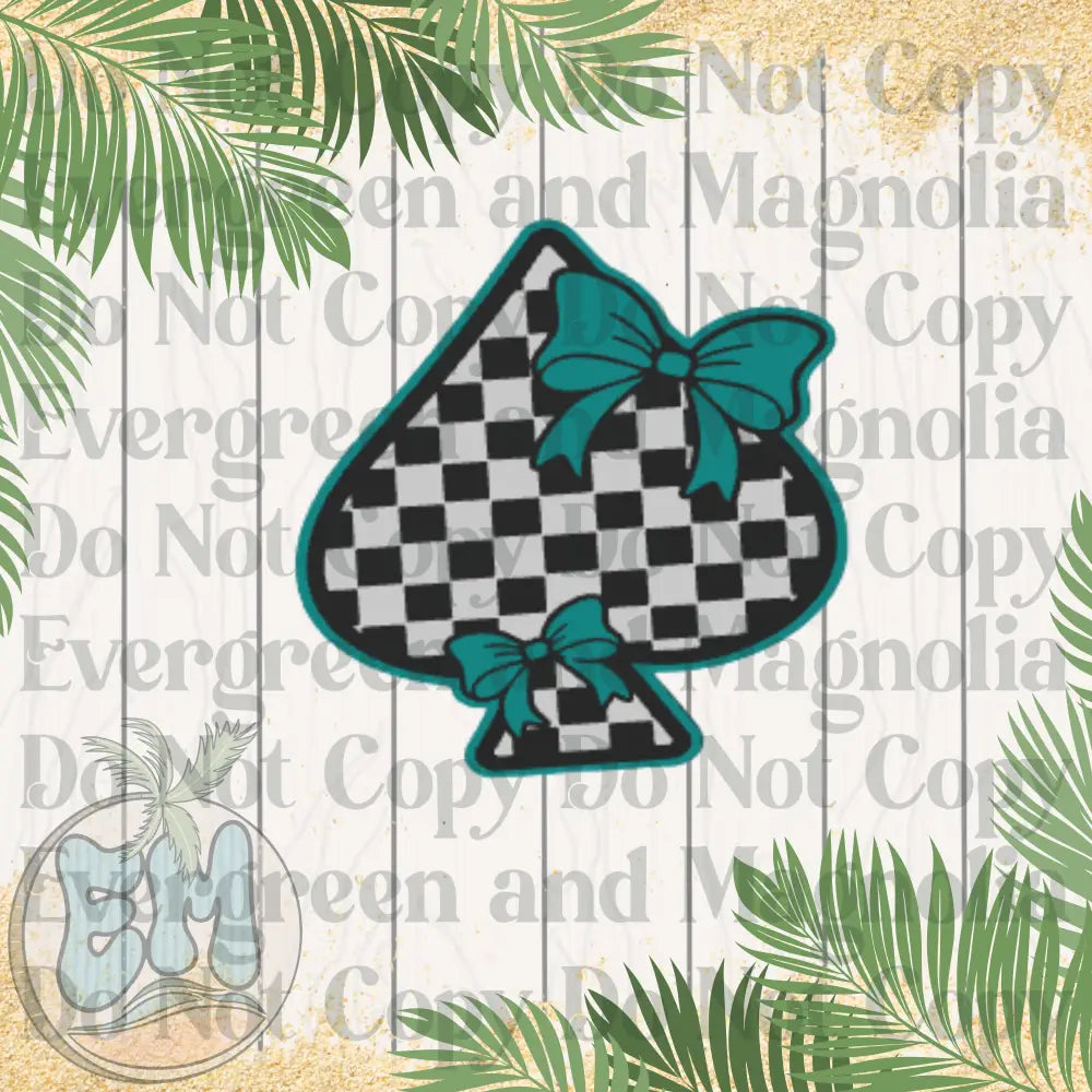 Teal coquette spade