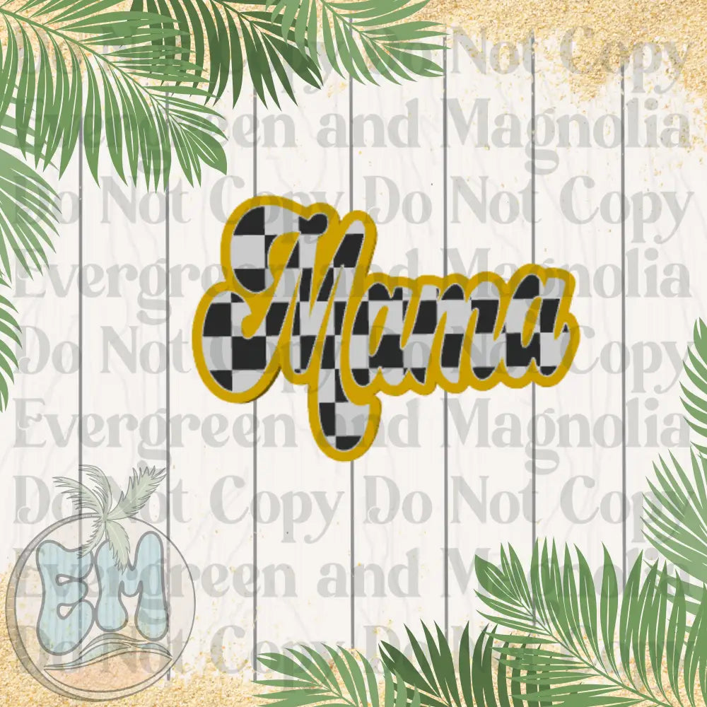 Checkered mama (yellow)