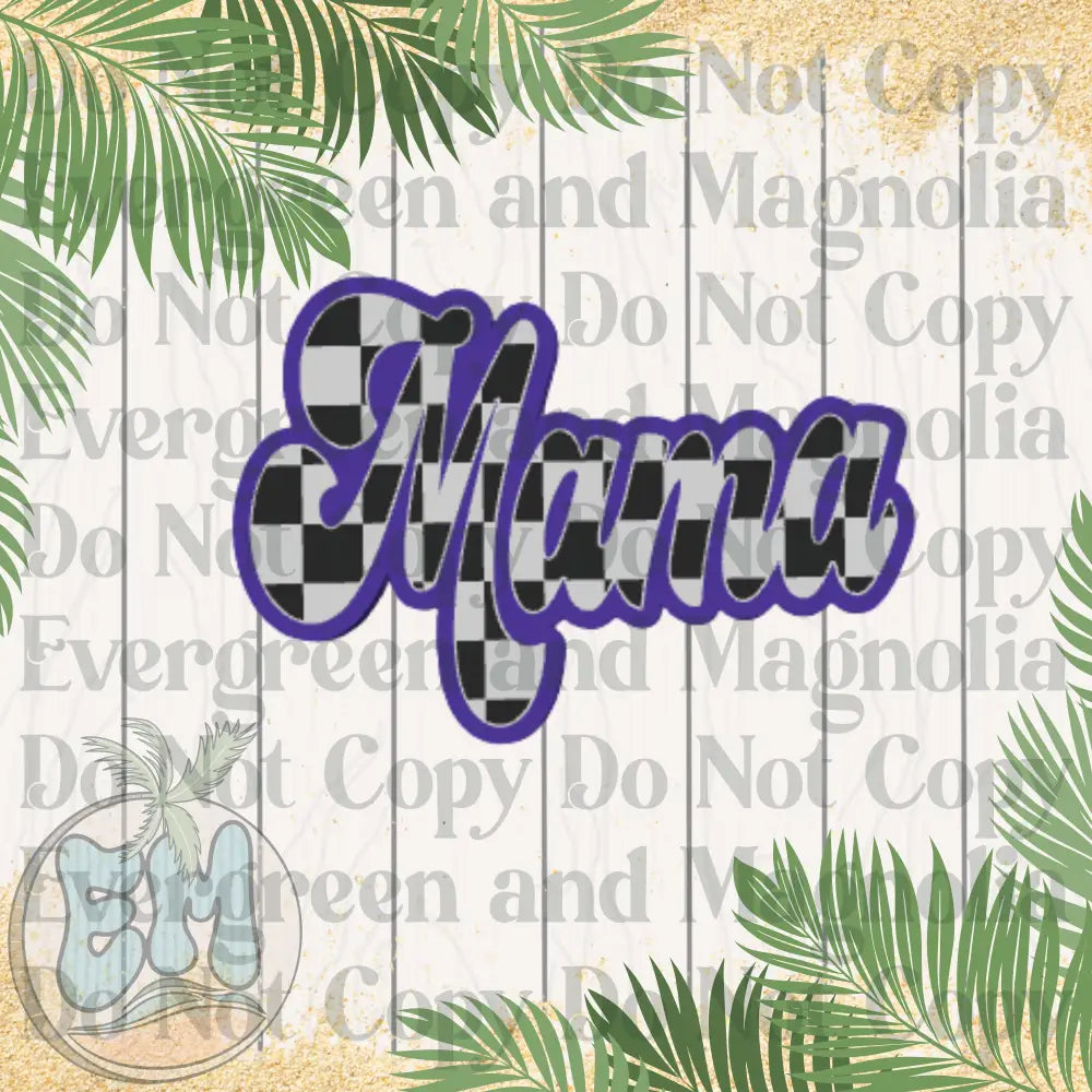 Checkered mama (purple)