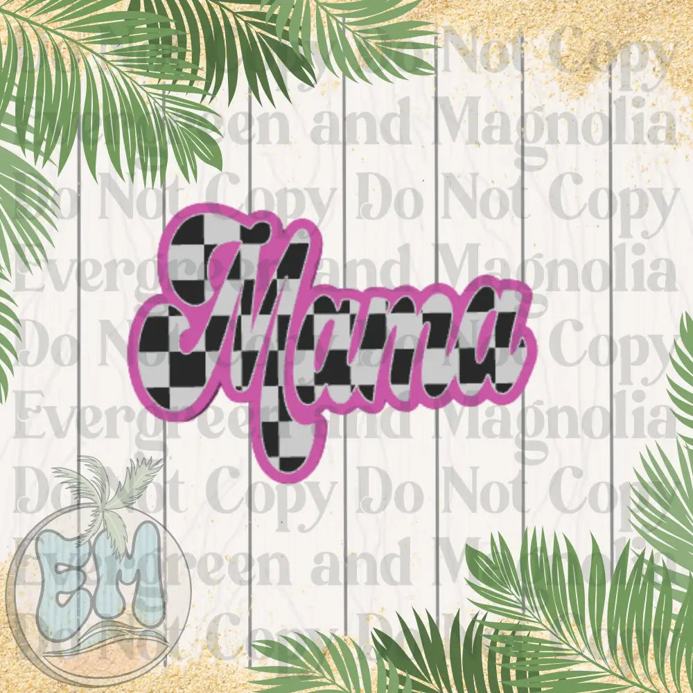 Checkered mama (pink)