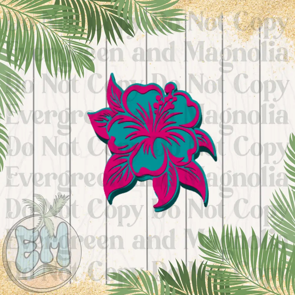 Pink and blue flower