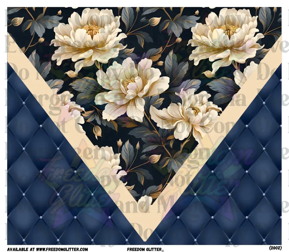 Moody Blues Floral V-Split Wrap (Printed Vinyl)