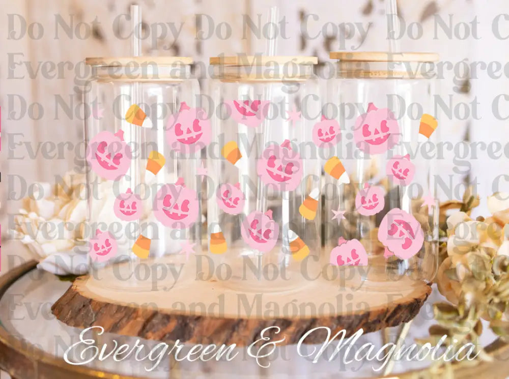 PNG_PinkPumpkin UV DTF print