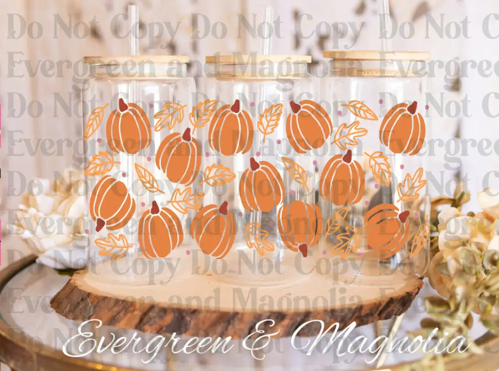 PNG_PumpkinLeaf UV DTF print