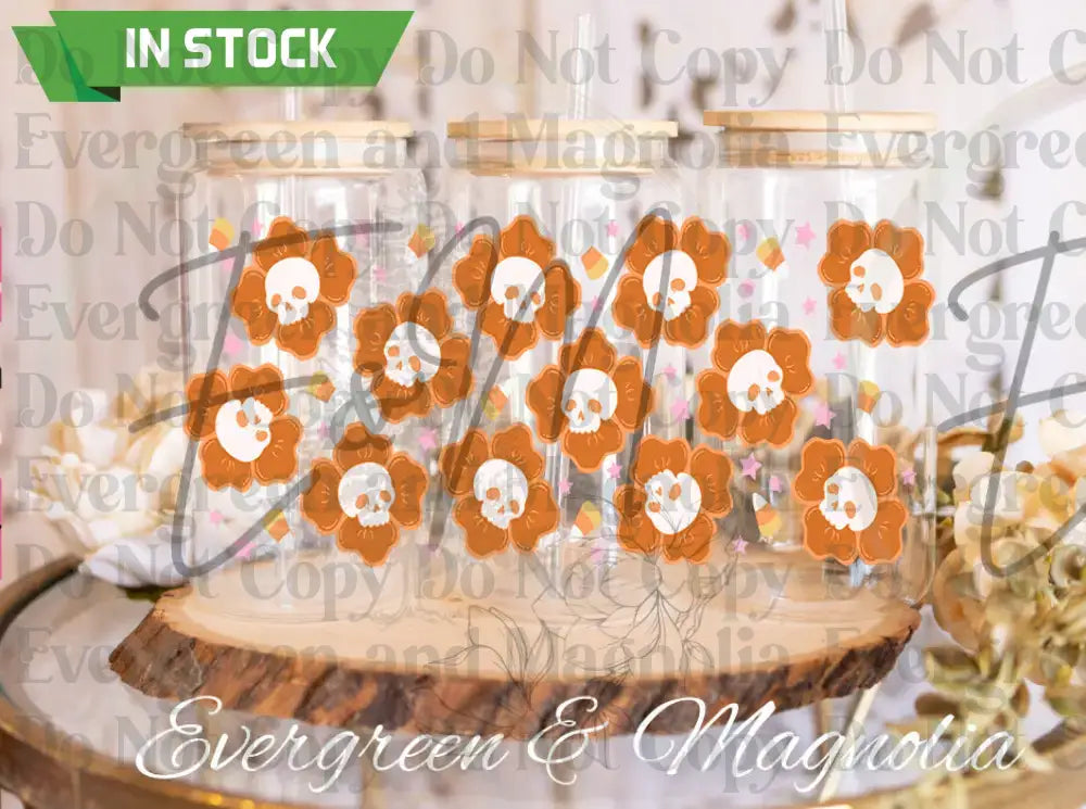 PNG_SpookyFlower UV DTF print