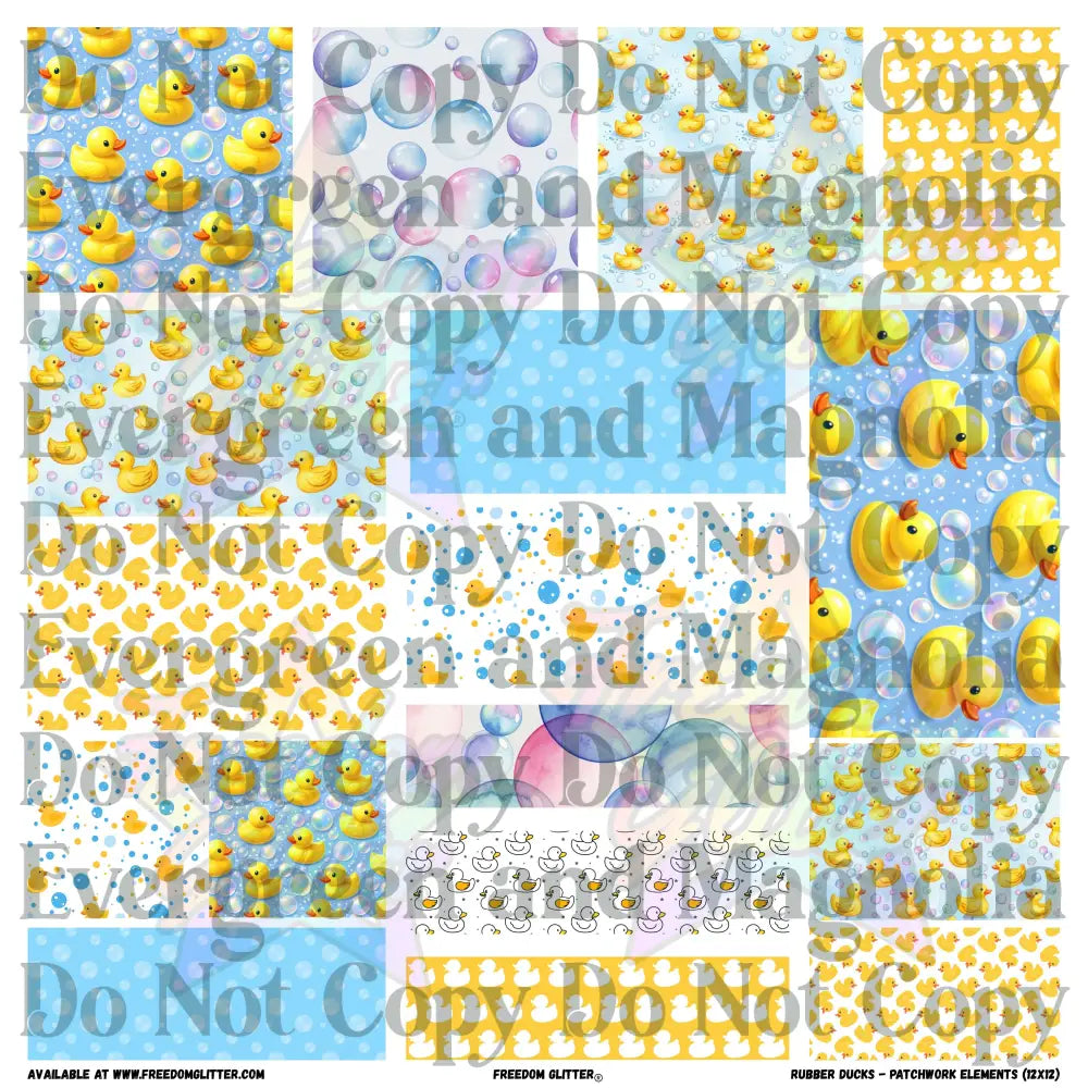 Patchwork Elements - Rubber Duckies (Printed Vinyl)