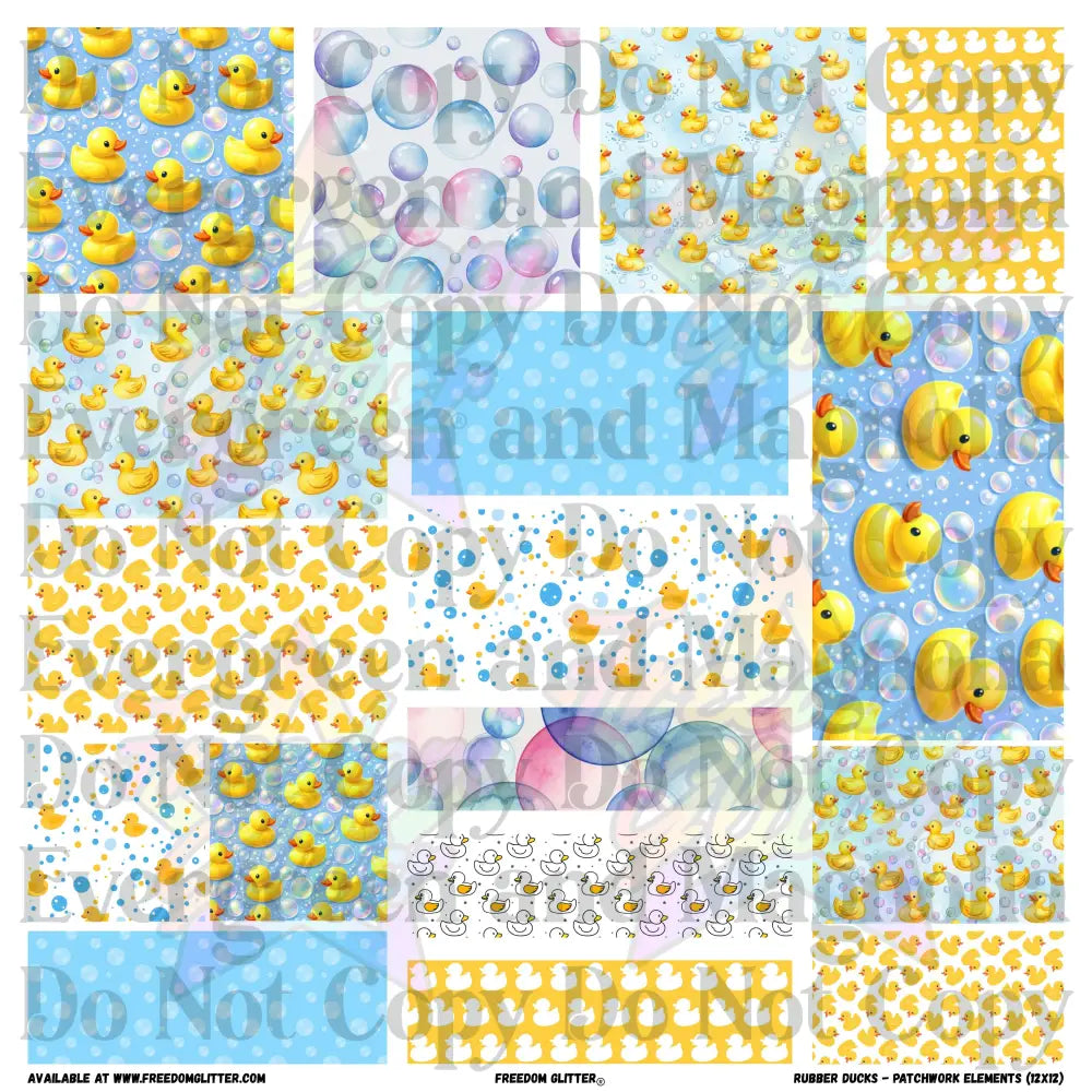 Patchwork Elements - Rubber Duckies (Printed Vinyl)