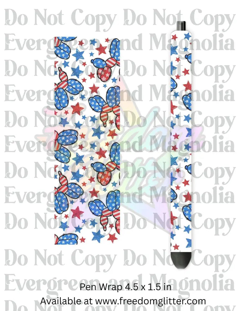 Patriotic Balloon Dogs (Printed Vinyl)