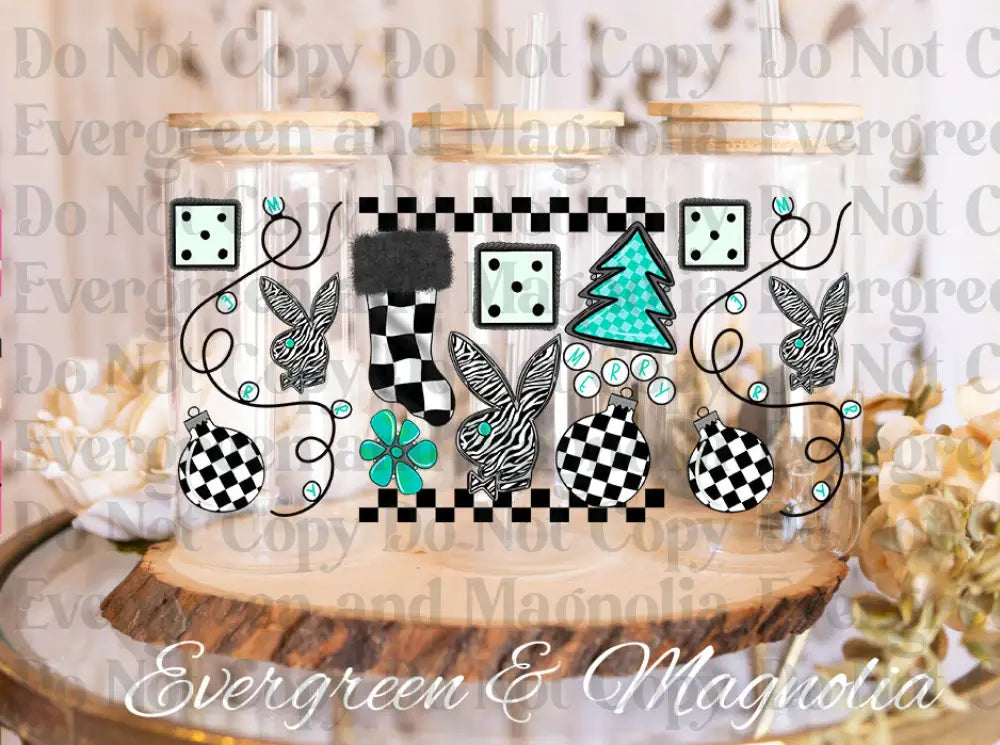 Playboyxmas UV DTF print