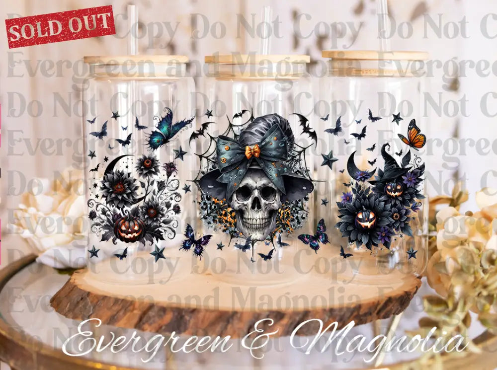 Poison, Witches, & Skulls Oh My! 16oz UvDTF Wrap Bundle