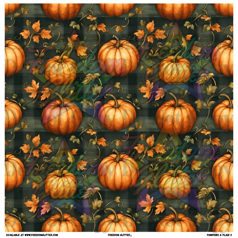 Pumpkins & Plaid 3 (Printed Vinyl)