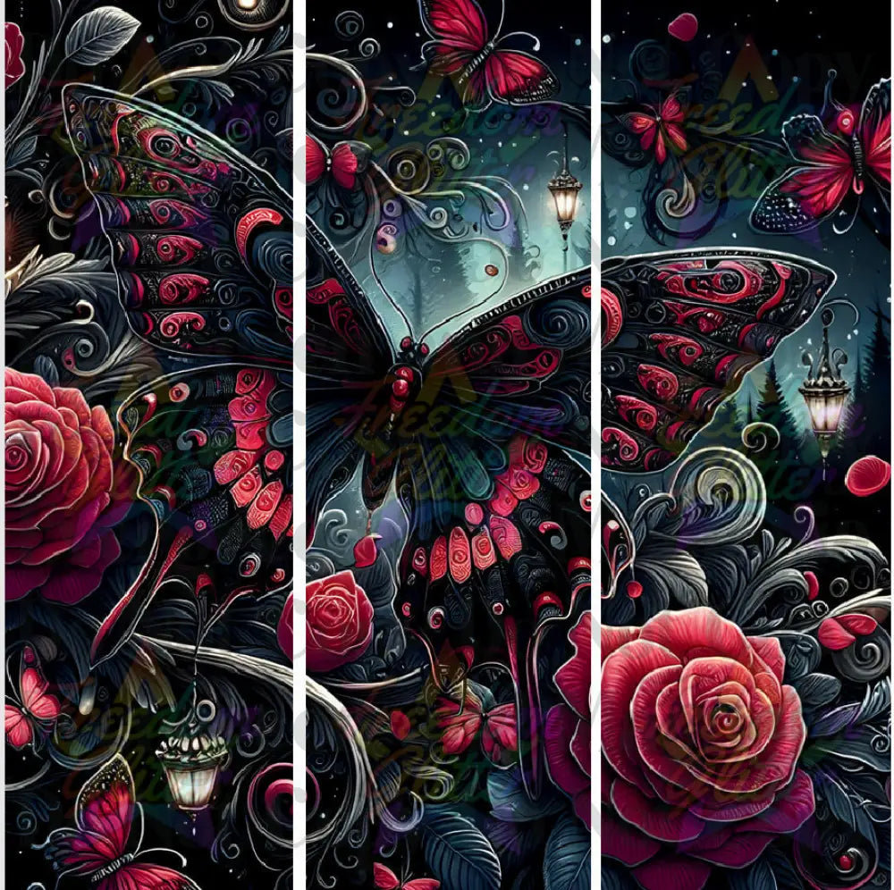 Mixed Image Sheet - Red & Black Butterfly (Printed Vinyl)