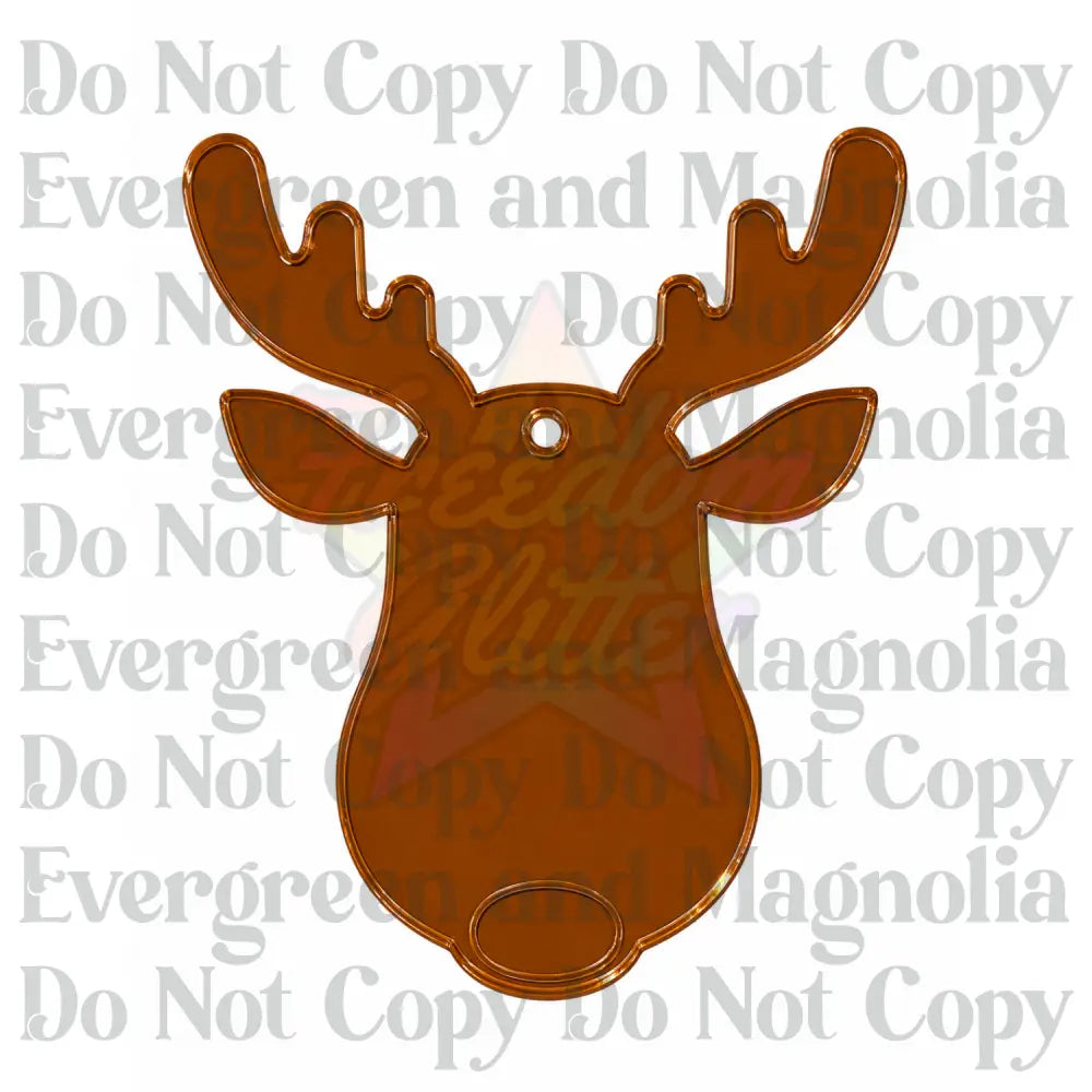 Reindeer Head Acrylic Ornament Blank – 4"