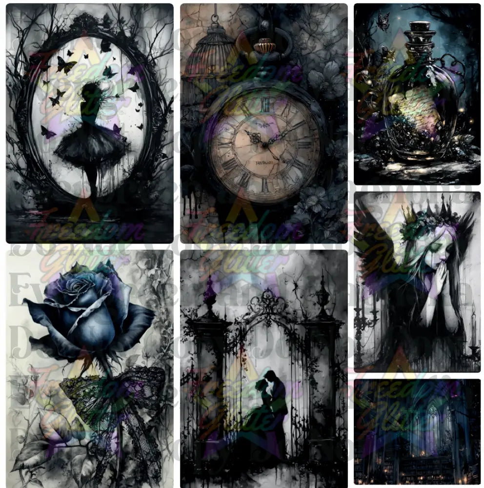 Mixed Image Sheet - Dark Fairies 4 (Printed Vinyl)