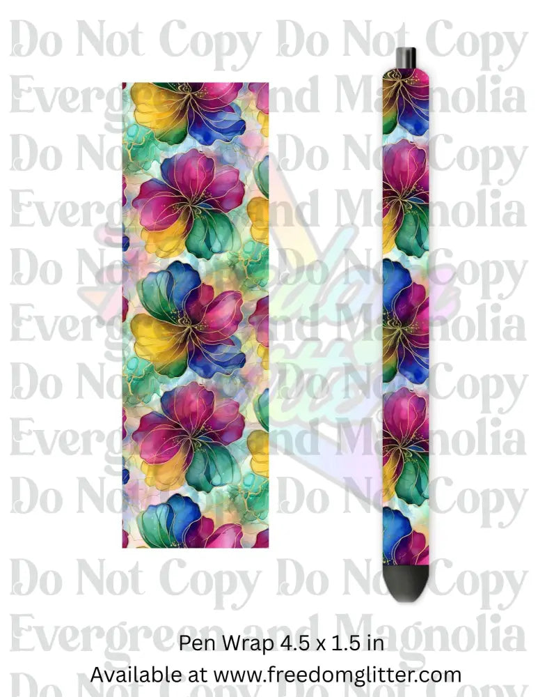 Shimmer Ink Floral 1 (Printed Vinyl)
