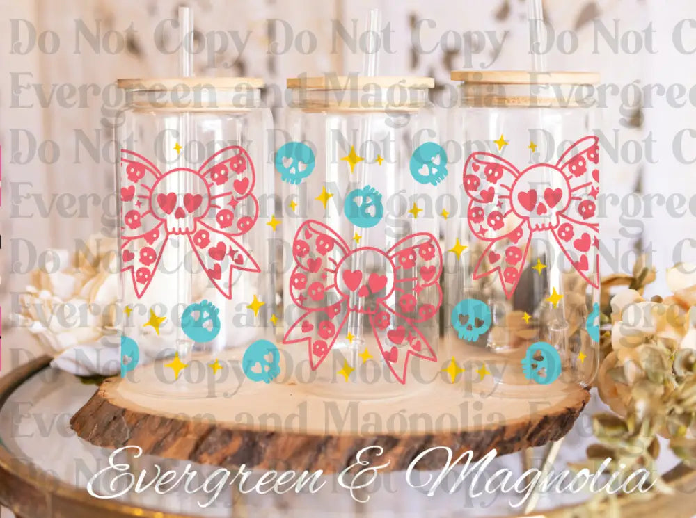 Skeleton Bow UV DTF print