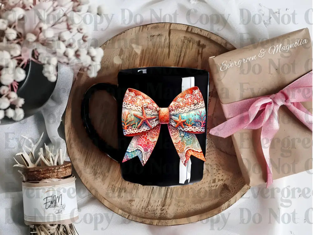 Star coral lace bow Decal
