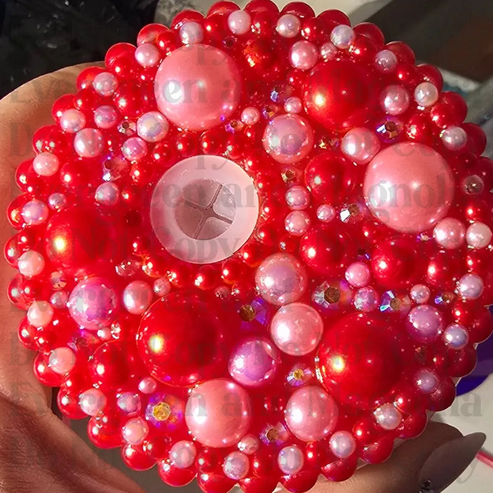 Blinged out lids! Sweetheart mix on Red lid Replacement Lids