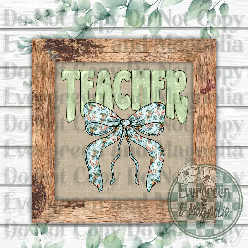 Teacher bow (green)
