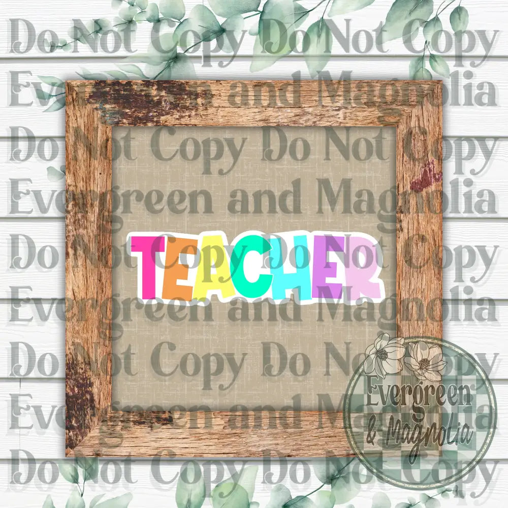 Teacher sticker decal