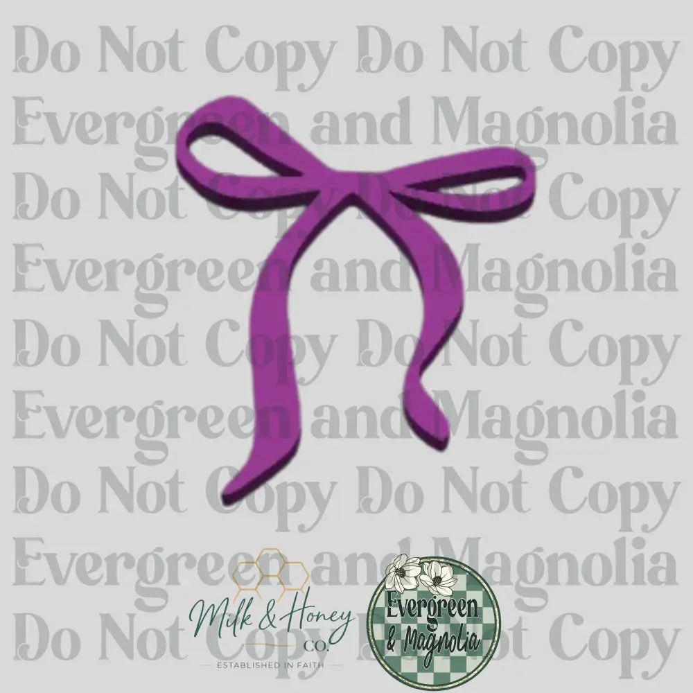 Purple Bow 3D Collection