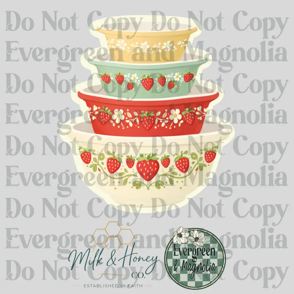 Strawberry Jam Pyrex 3D Collection