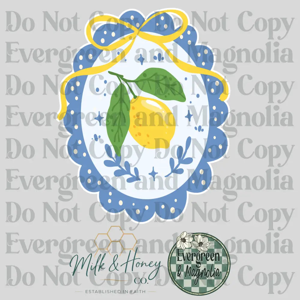 Blue Lemon Plate 3D Collection