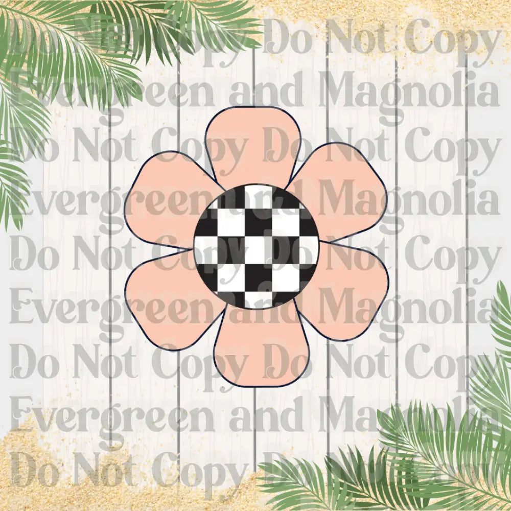 Checkered Flower 3D Collection