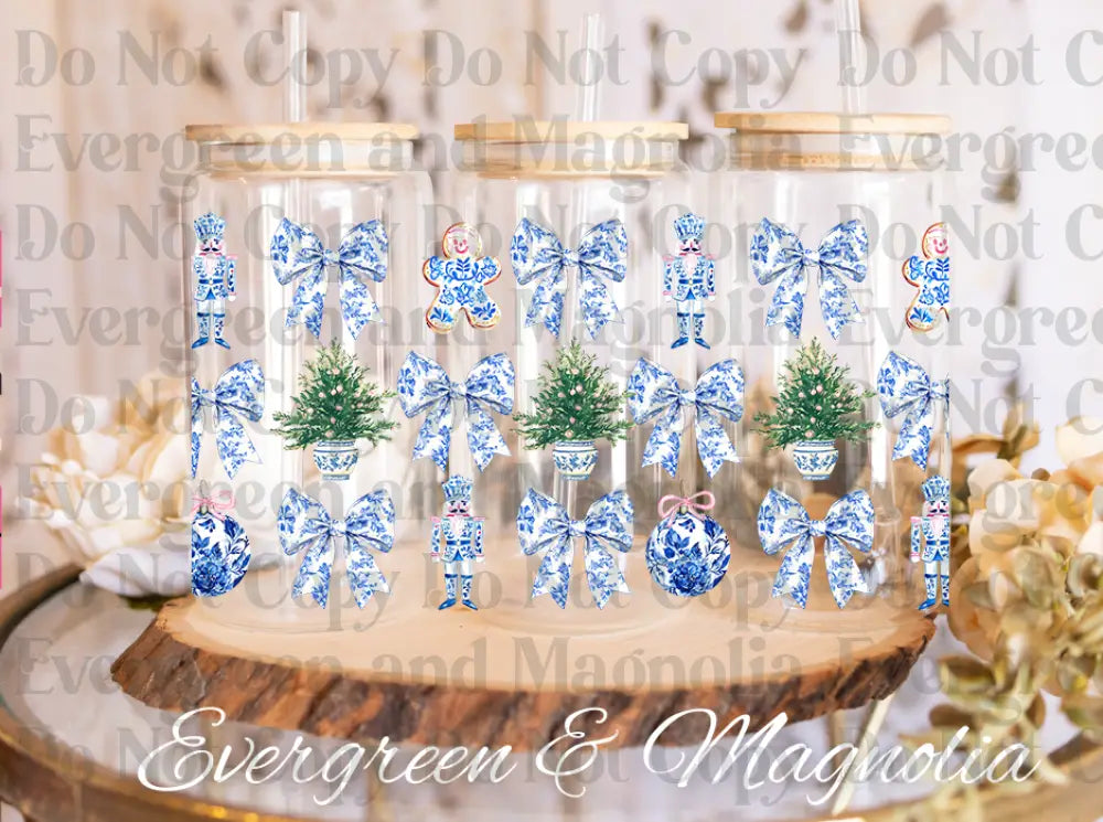 Vintage bows christmas nutcracker