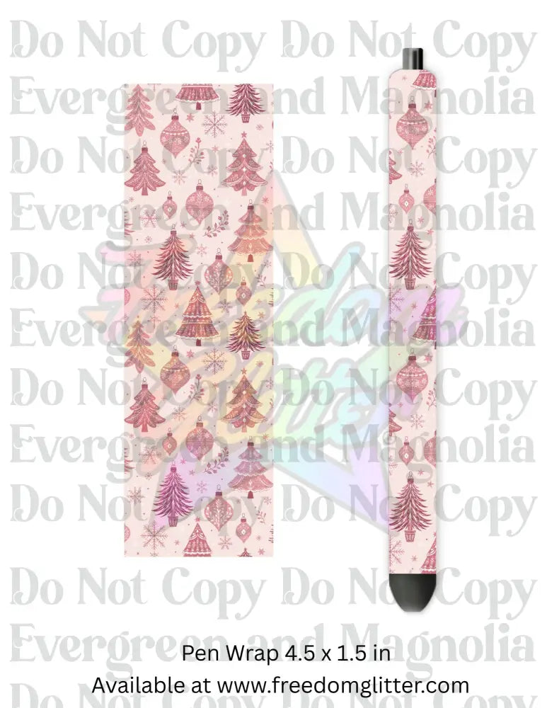 Whimsical Pink Christmas 1 (Printed Vinyl)