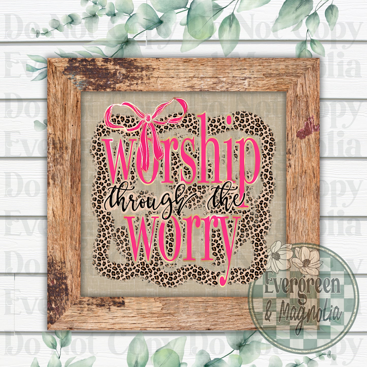 Worship through the worry (black)